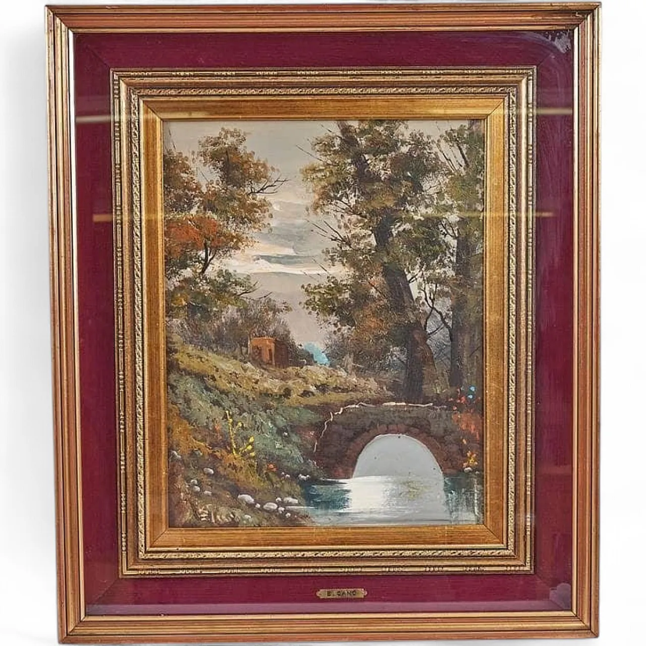 E. Cano, Paesaggio, olio su tela, 2000s 6