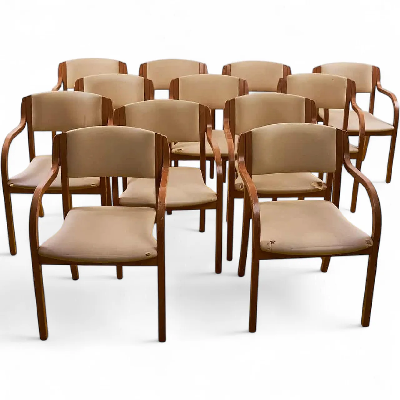 12 Chairs with wooden frames, 20th century 9