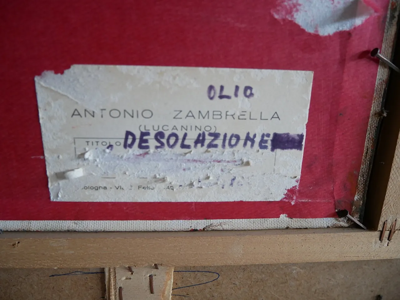 Antonio Zambrella, Desolazione, olio su tela, 1969 3