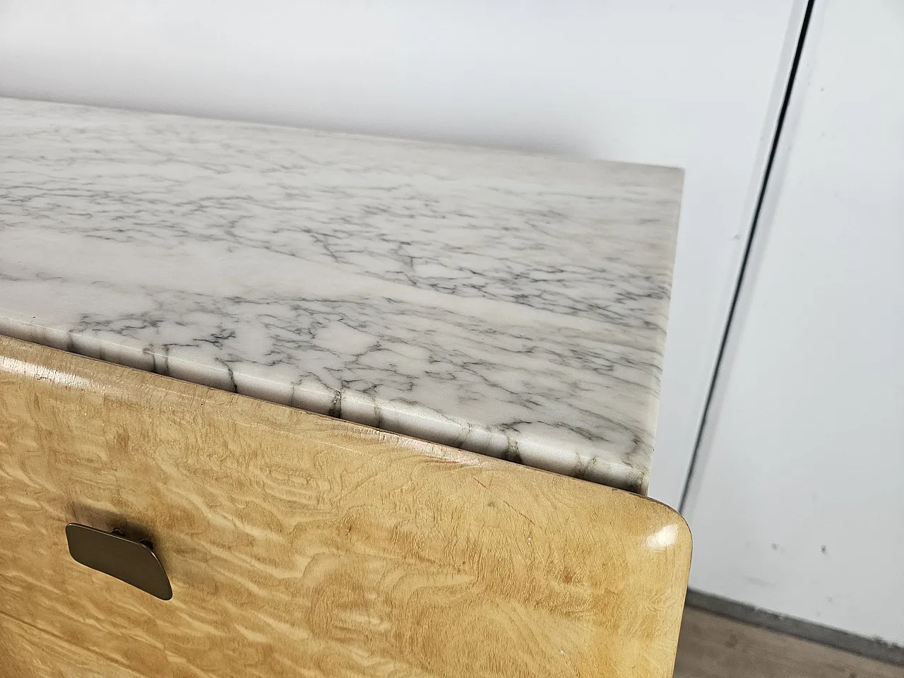 Maple and marble chest of drawers, 1950s 6