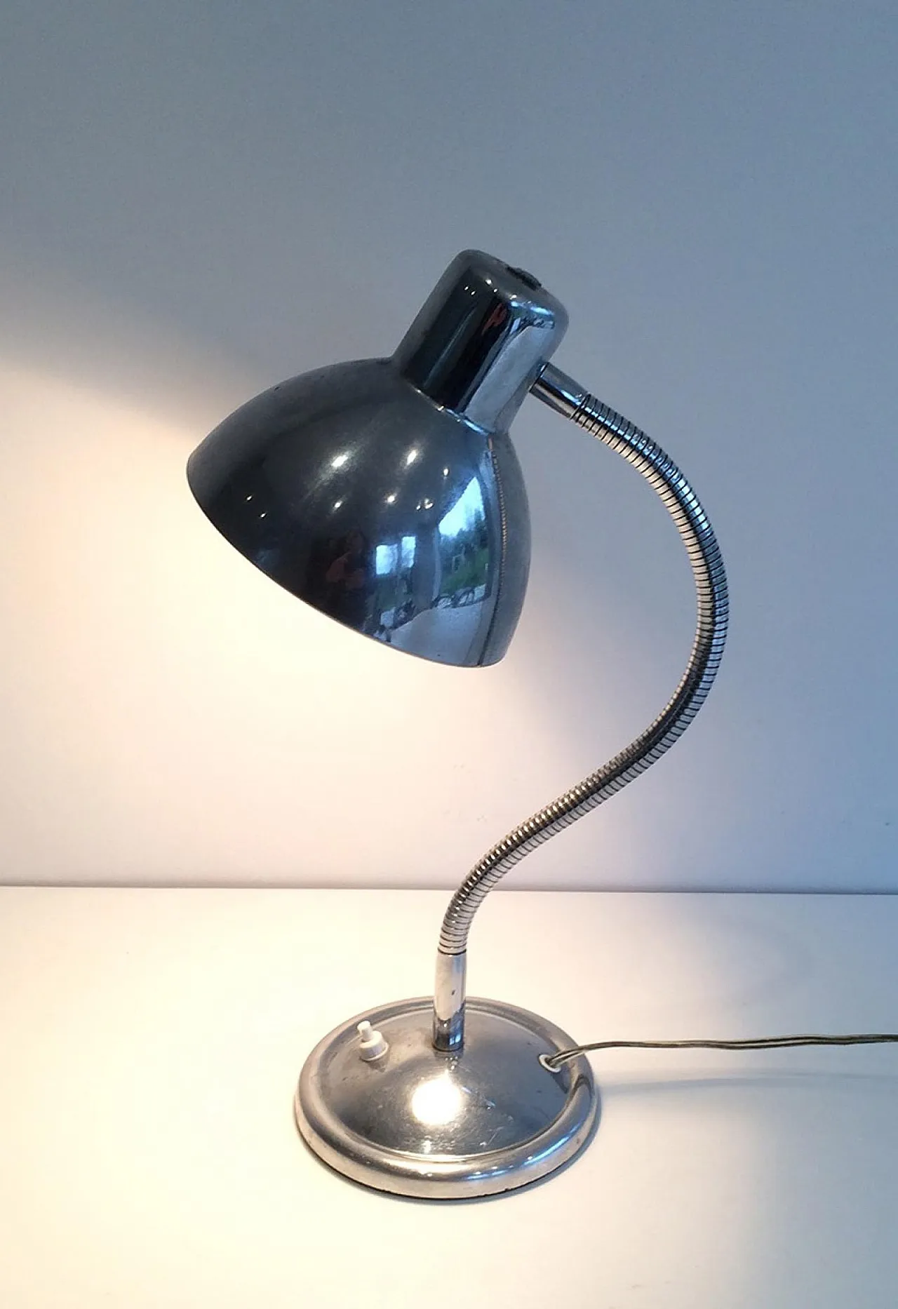 Swinging Chrome Lamp, circa 1960 2