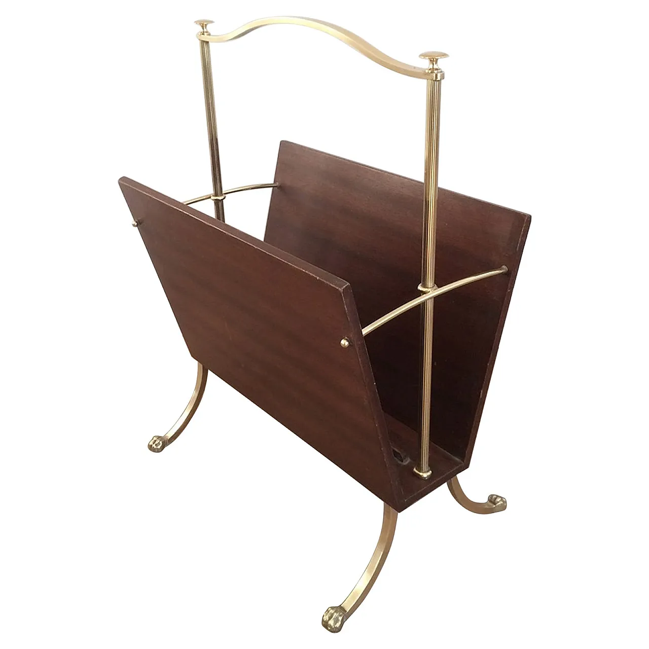 Magazine Rack with Claw Feet attributed to Maison Jansen, circa 1940 1