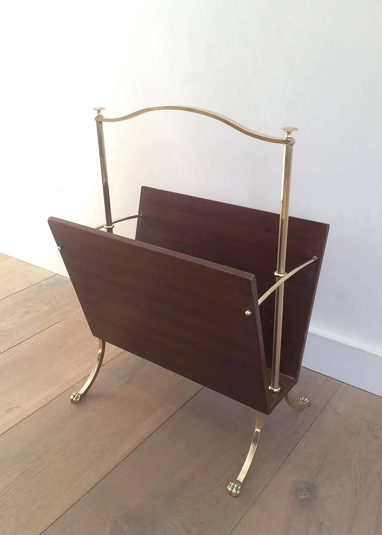 Magazine Rack with Claw Feet attributed to Maison Jansen, circa 1940 2