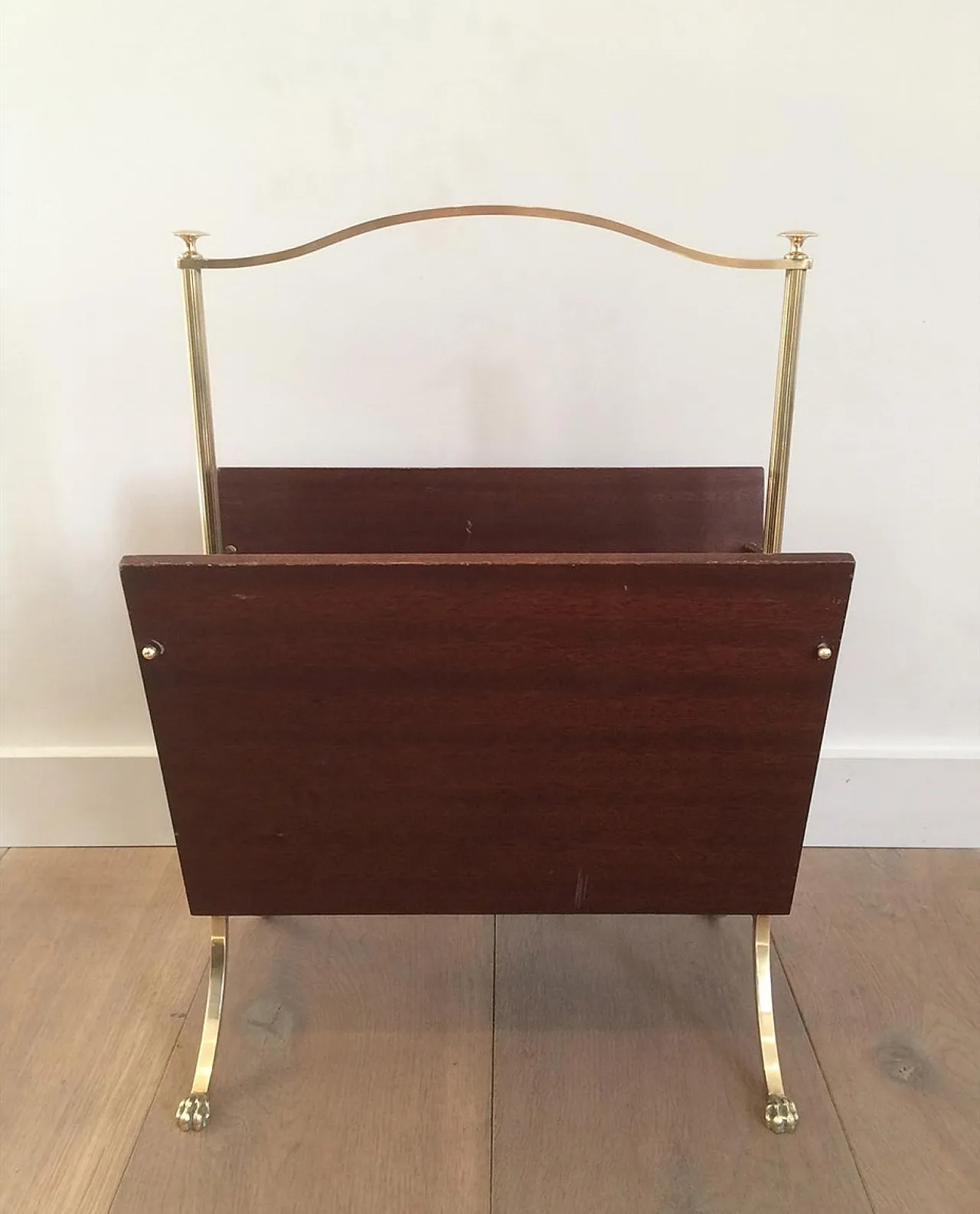 Magazine Rack with Claw Feet attributed to Maison Jansen, circa 1940 3