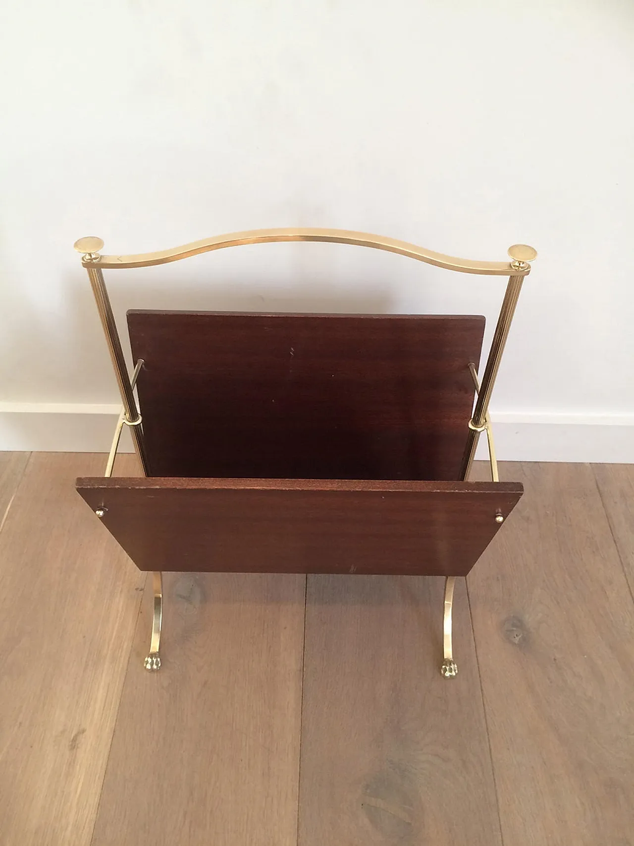 Magazine Rack with Claw Feet attributed to Maison Jansen, circa 1940 7