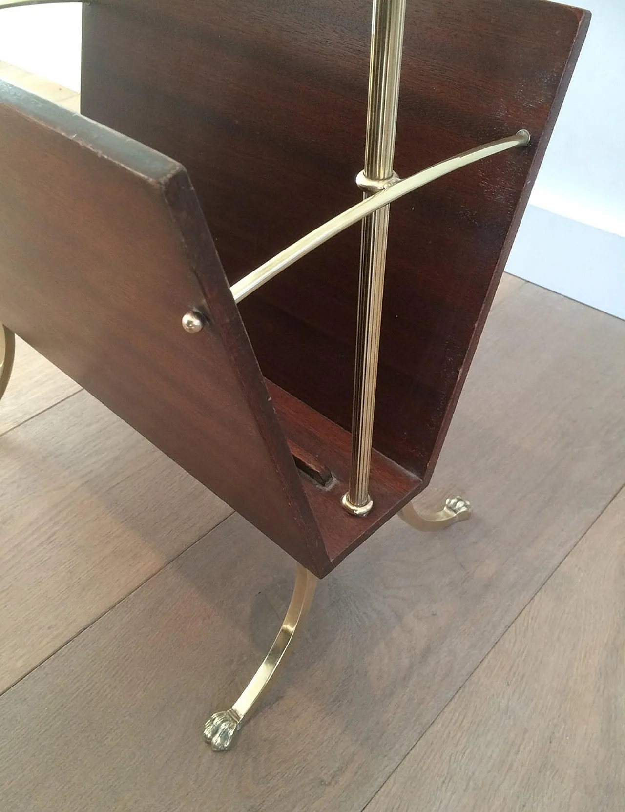 Magazine Rack with Claw Feet attributed to Maison Jansen, circa 1940 9