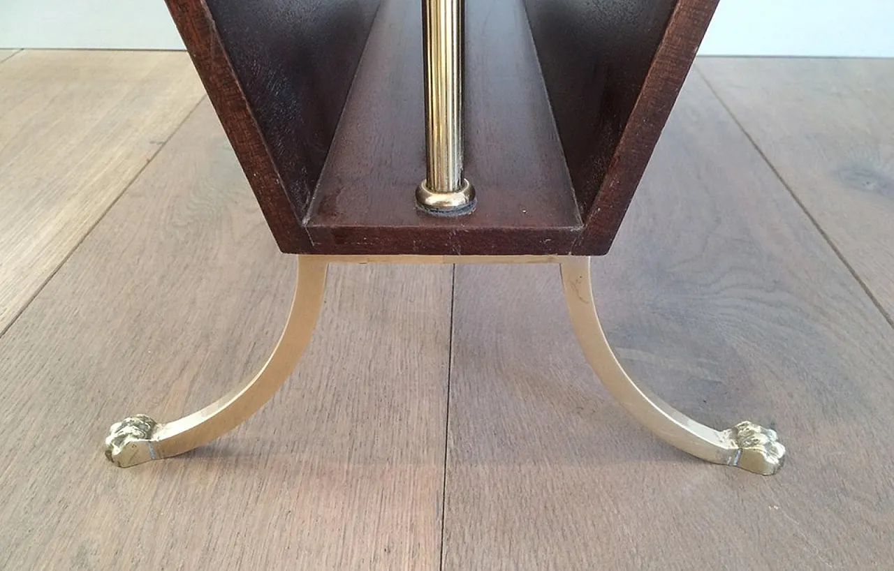 Magazine Rack with Claw Feet attributed to Maison Jansen, circa 1940 10