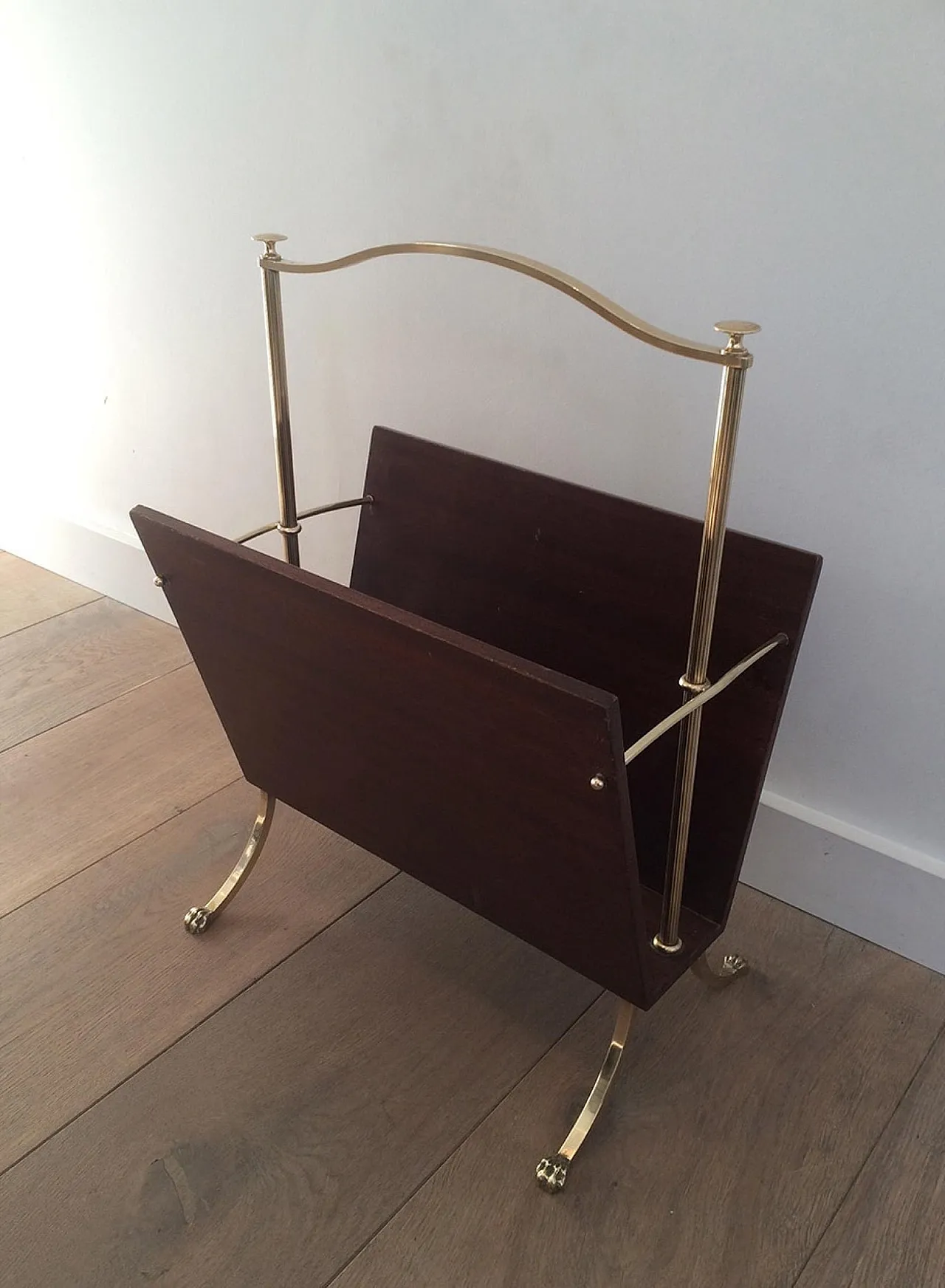 Magazine Rack with Claw Feet attributed to Maison Jansen, circa 1940 14