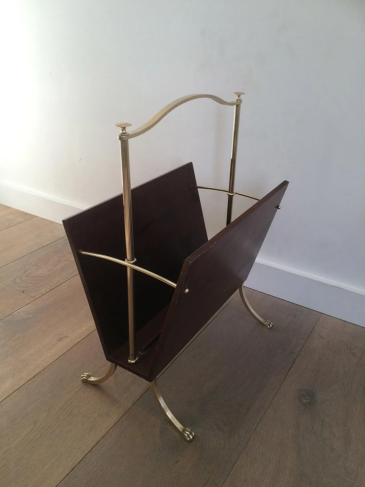 Magazine Rack with Claw Feet attributed to Maison Jansen, circa 1940 15