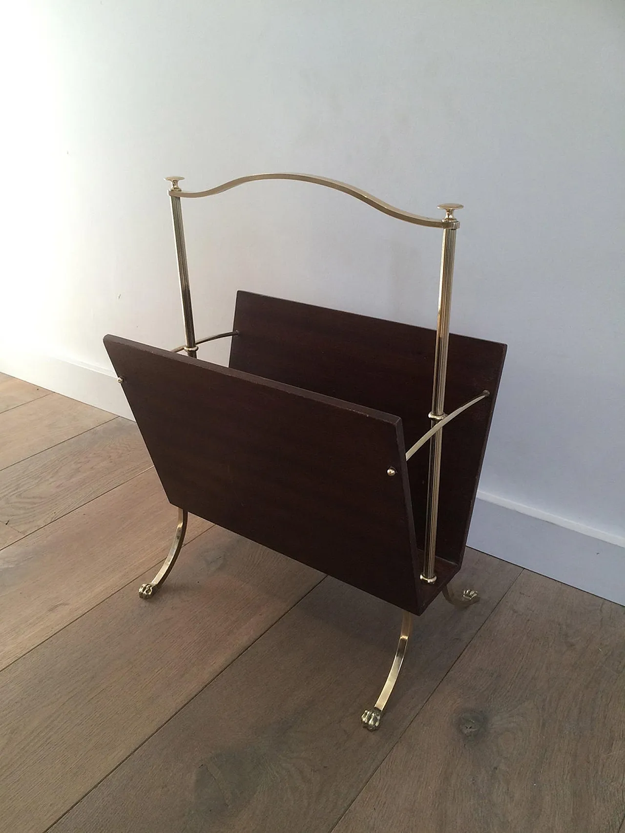 Magazine Rack with Claw Feet attributed to Maison Jansen, circa 1940 16