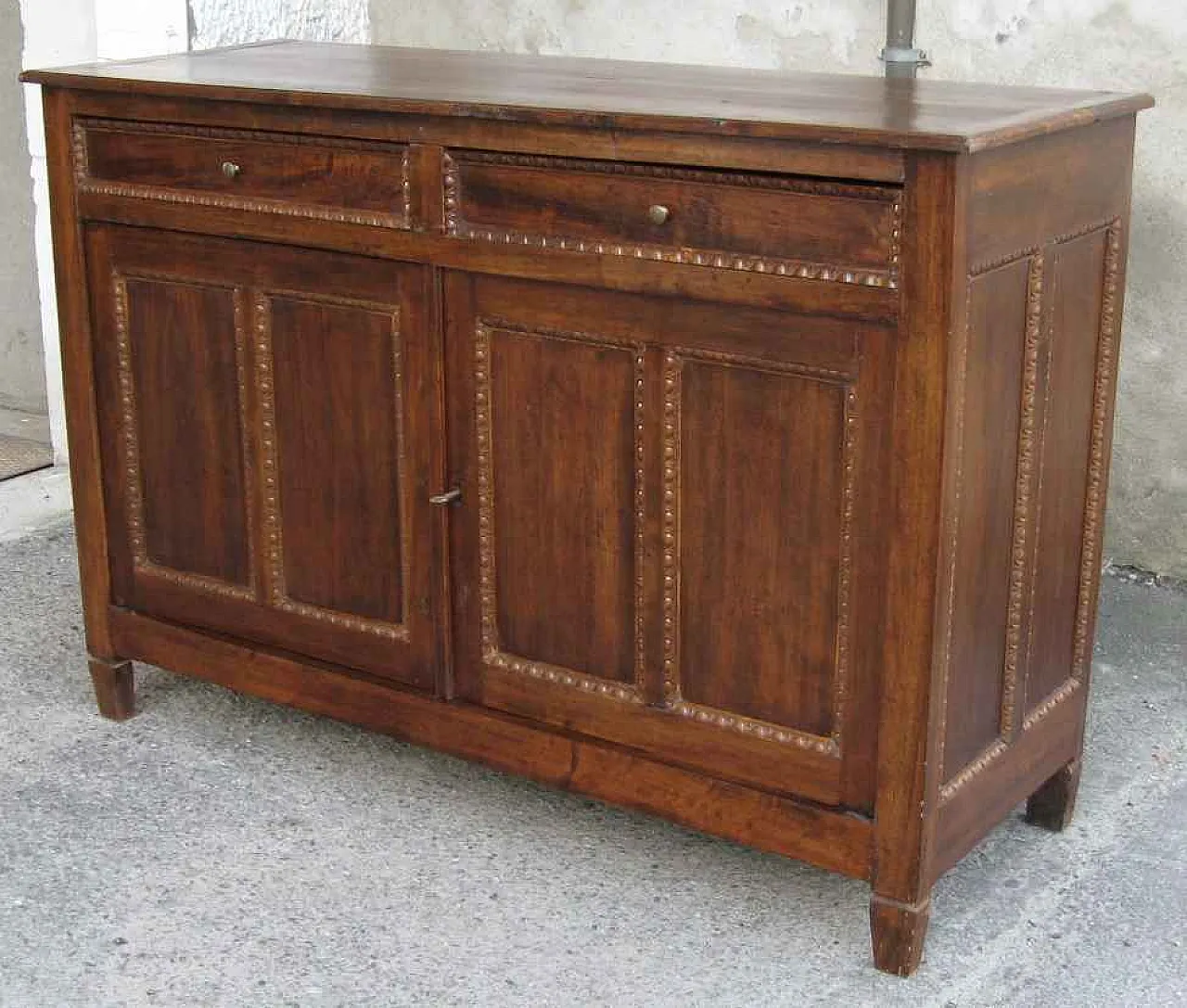 Low wood sideboard in Biedermeier style, 19th century 1