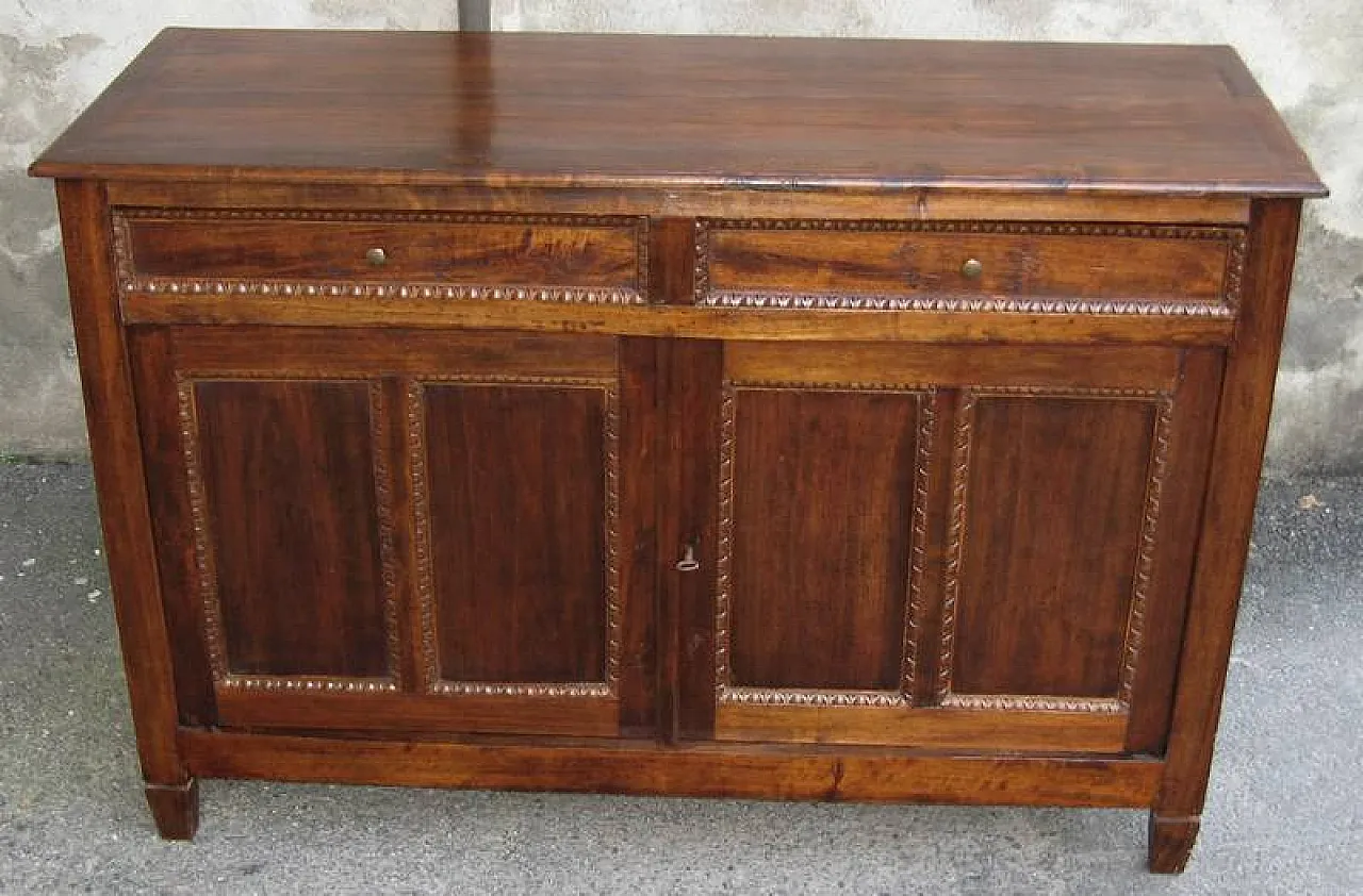 Low wood sideboard in Biedermeier style, 19th century 2