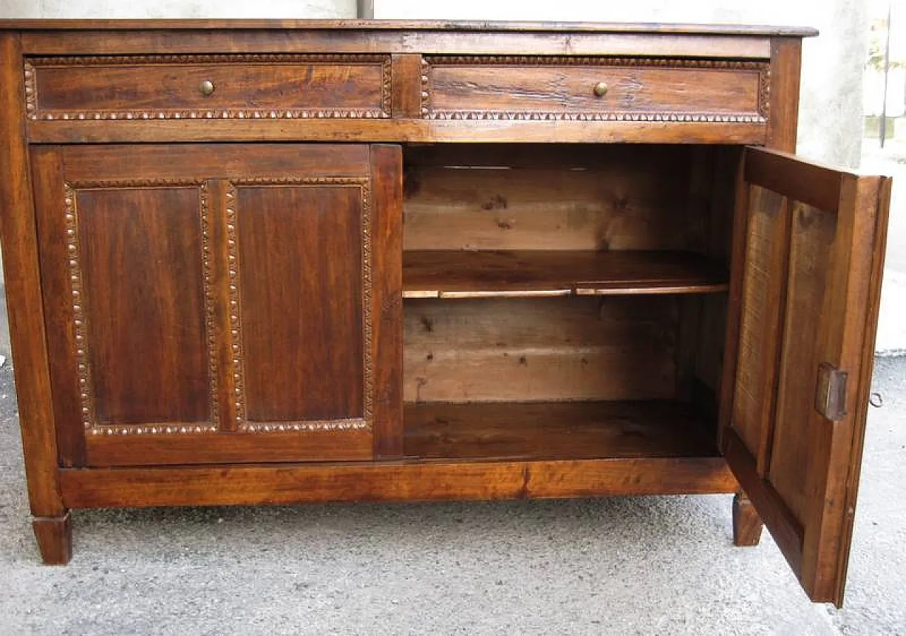 Low wood sideboard in Biedermeier style, 19th century 3