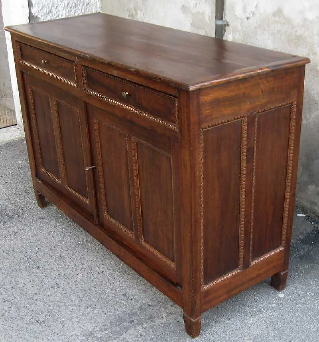 Low wood sideboard in Biedermeier style, 19th century 5
