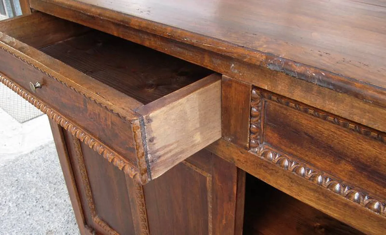 Low wood sideboard in Biedermeier style, 19th century 6