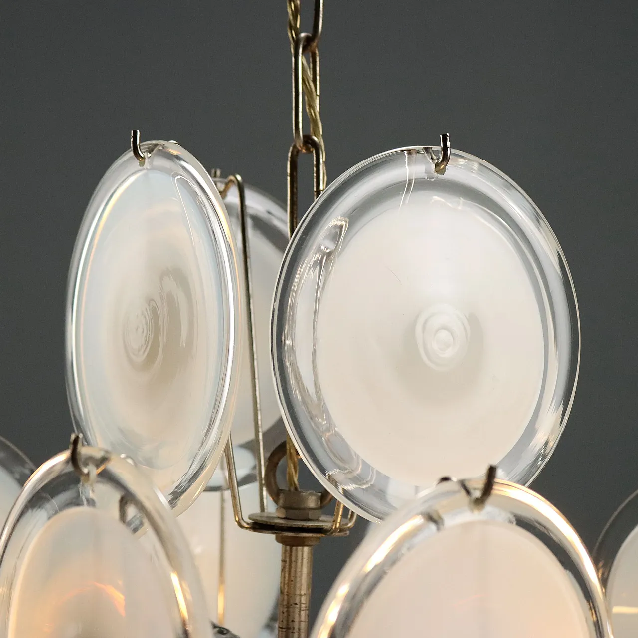 Pendant lamp with Murano glass discs, 1970s 5