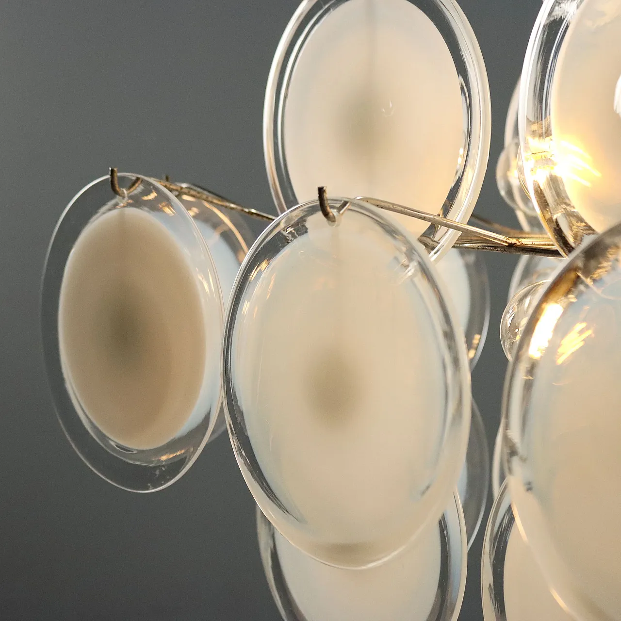 Pendant lamp with Murano glass discs, 1970s 6