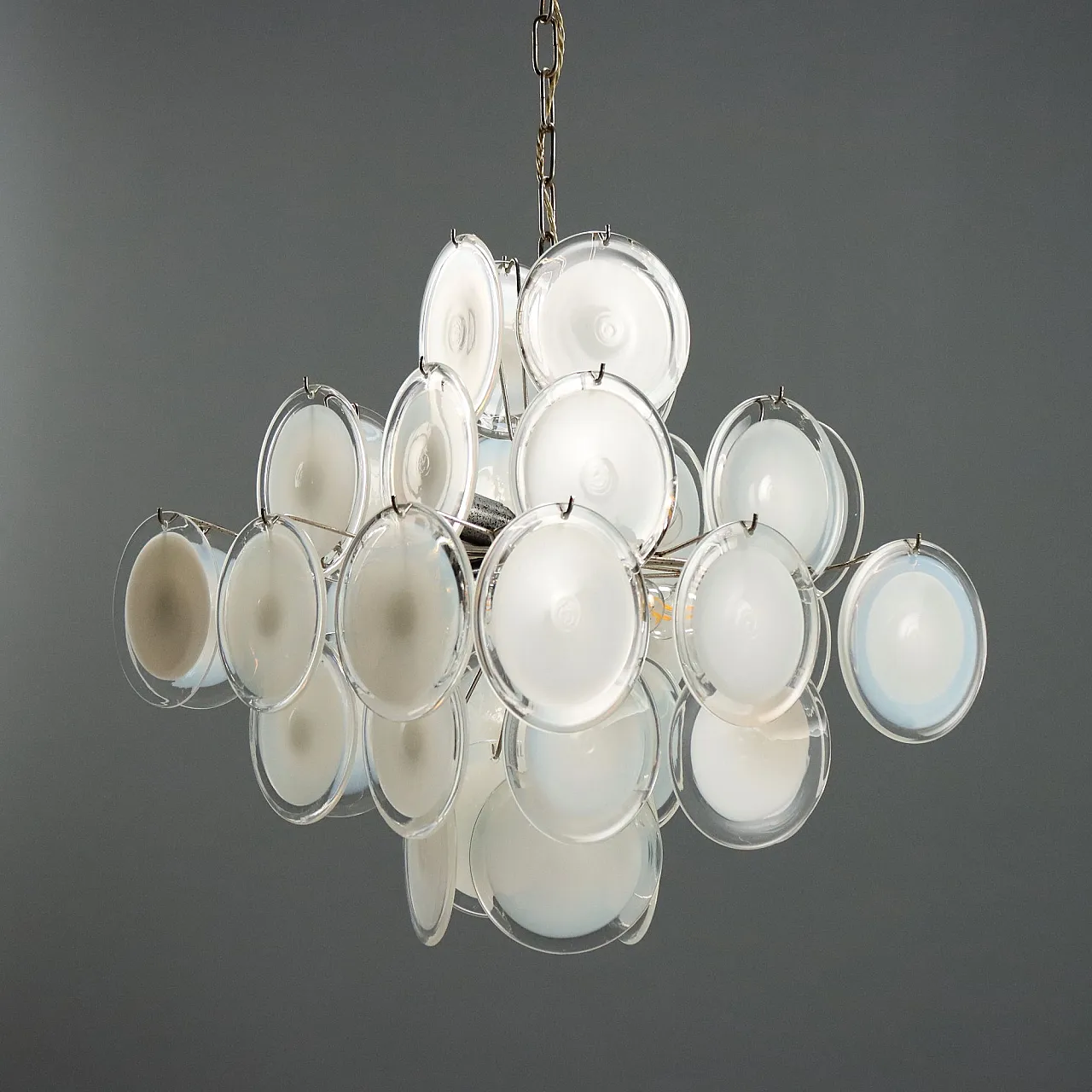Pendant lamp with Murano glass discs, 1970s 9