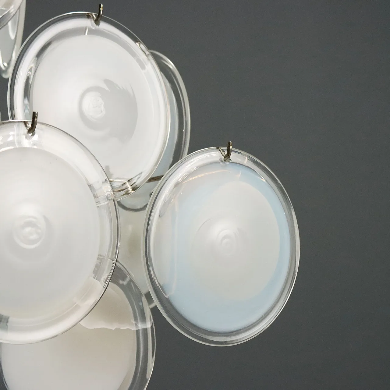 Pendant lamp with Murano glass discs, 1970s 10