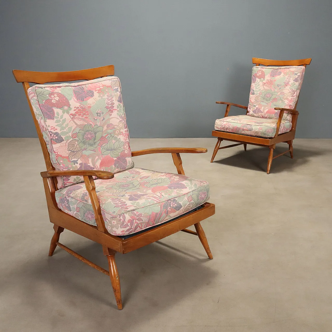 Pair of reclining chairs by Camea, 1950s 1