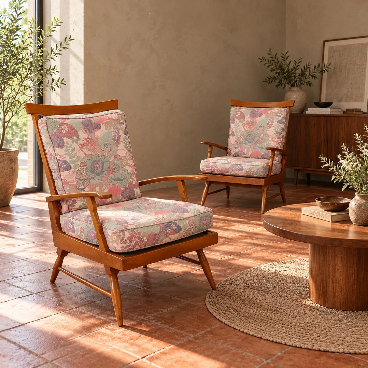 Pair of reclining chairs by Camea, 1950s 2