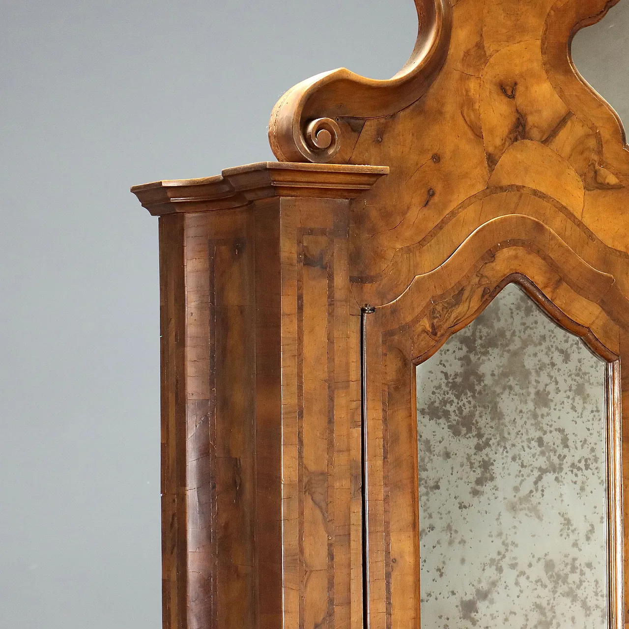 Walnut and burl burl trumeau, early 20th century 6