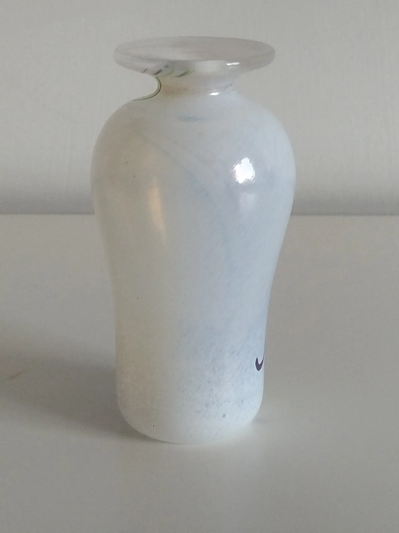 Rainbow blown glass vase by Kosta Boda 10