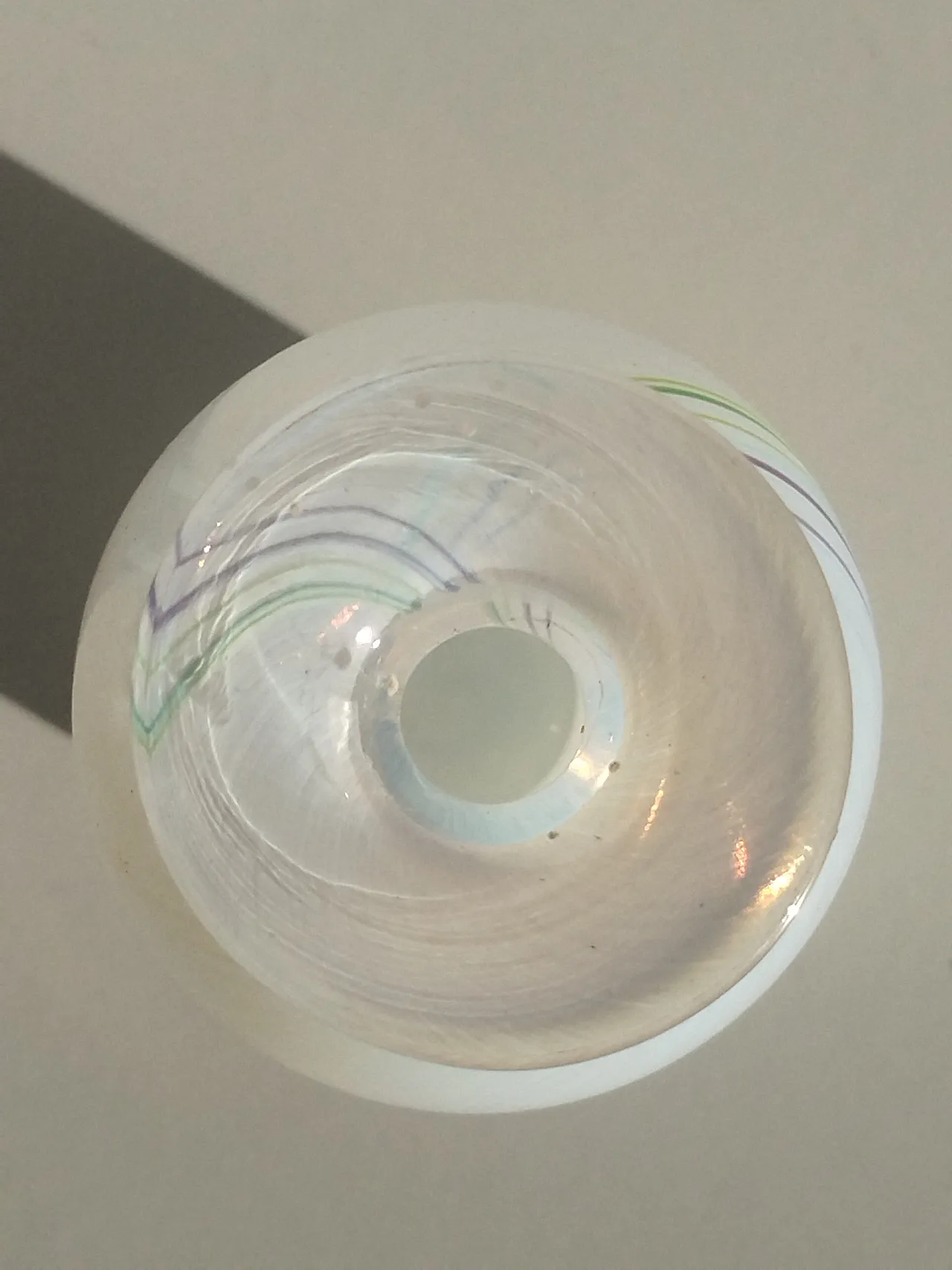 Rainbow blown glass vase by Kosta Boda 12
