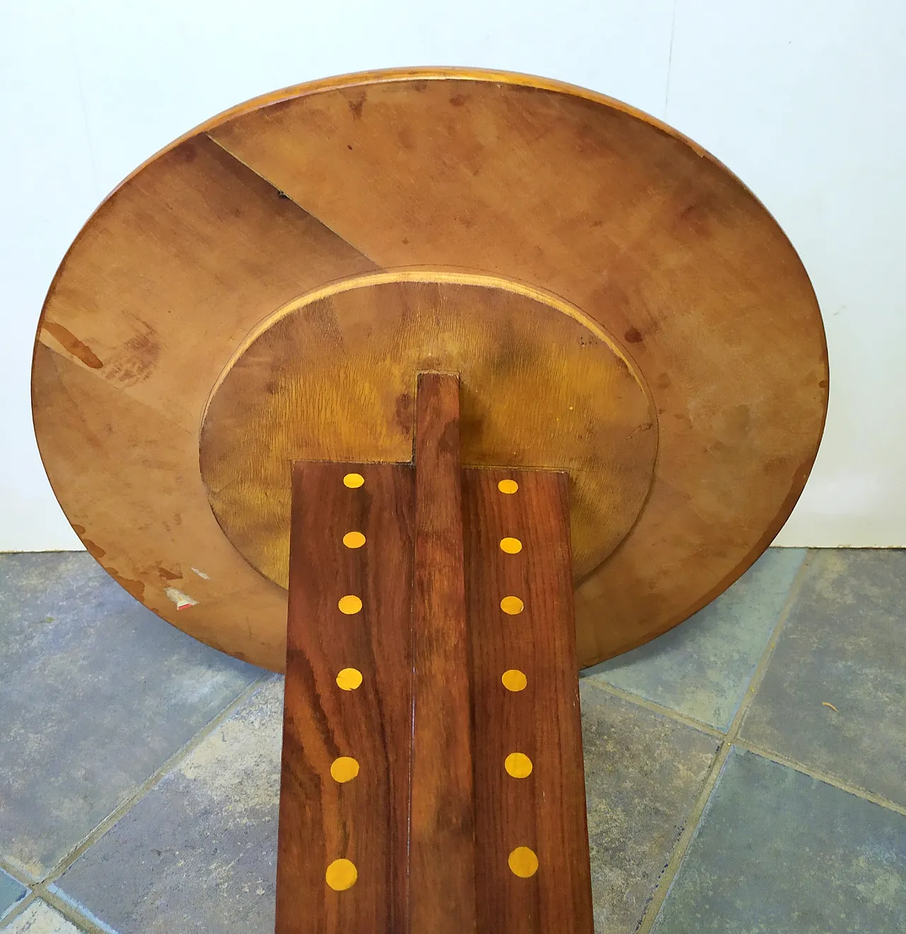 Tavolino rotondo da gioco Art Déco, 1920 13