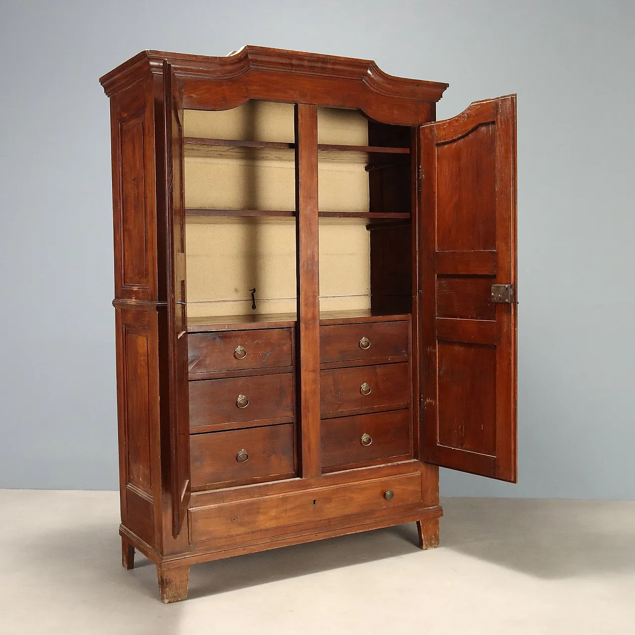 Two-piece cherry wardrobe, 19th century 4