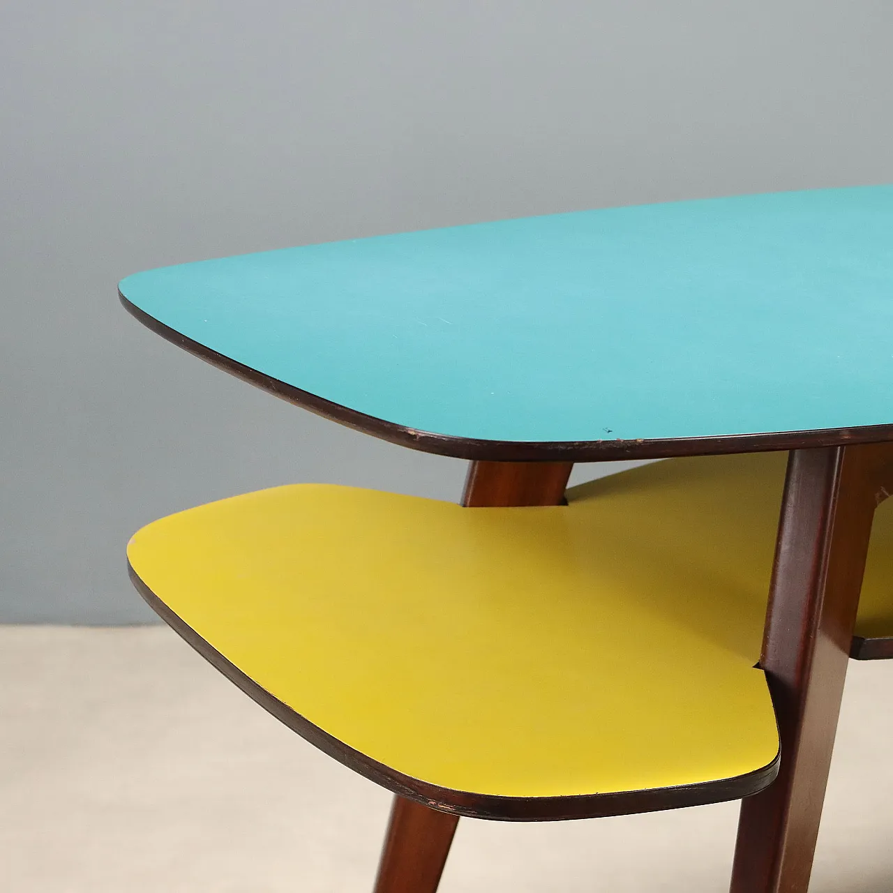 Desk with double formica top, 1950s 5