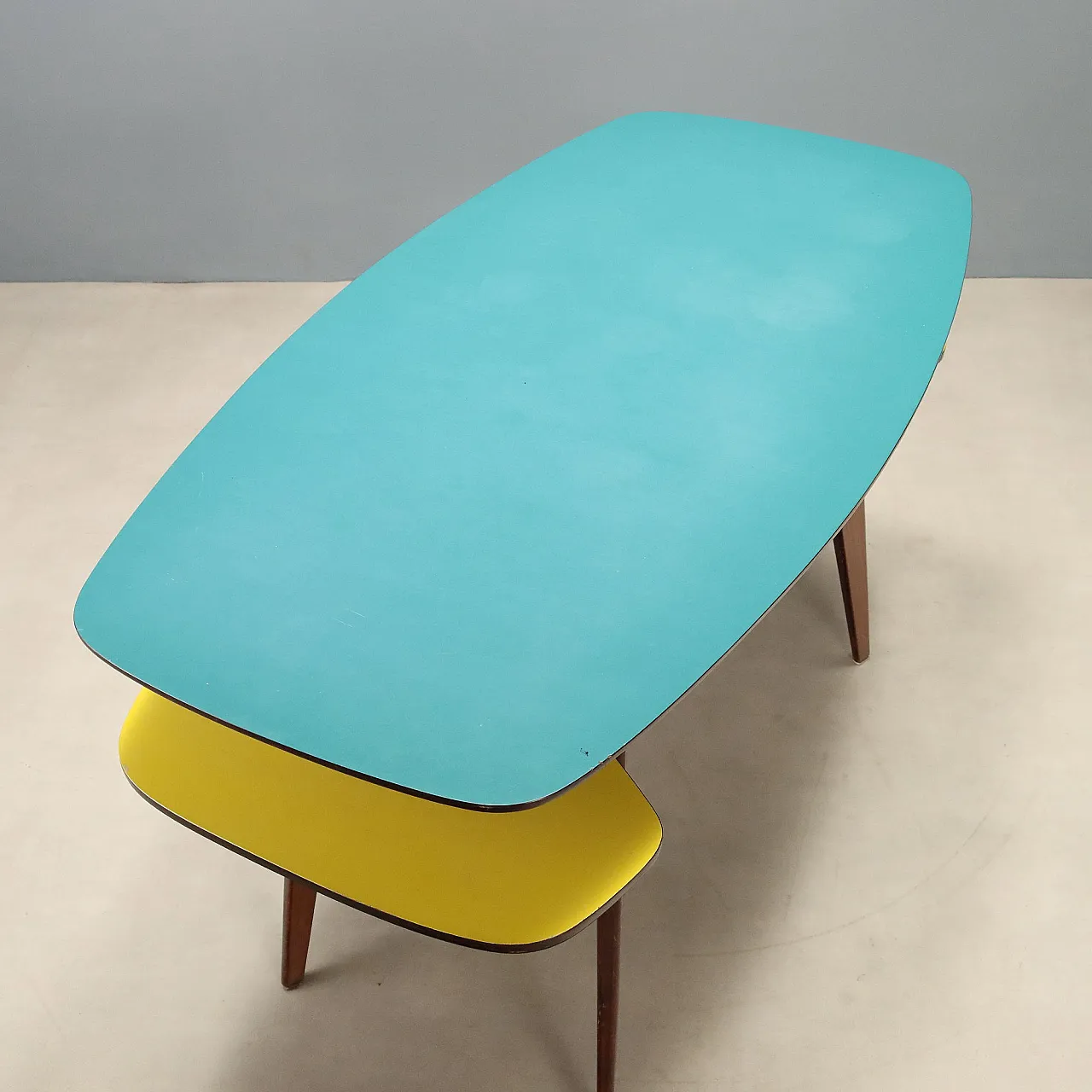 Desk with double formica top, 1950s 8