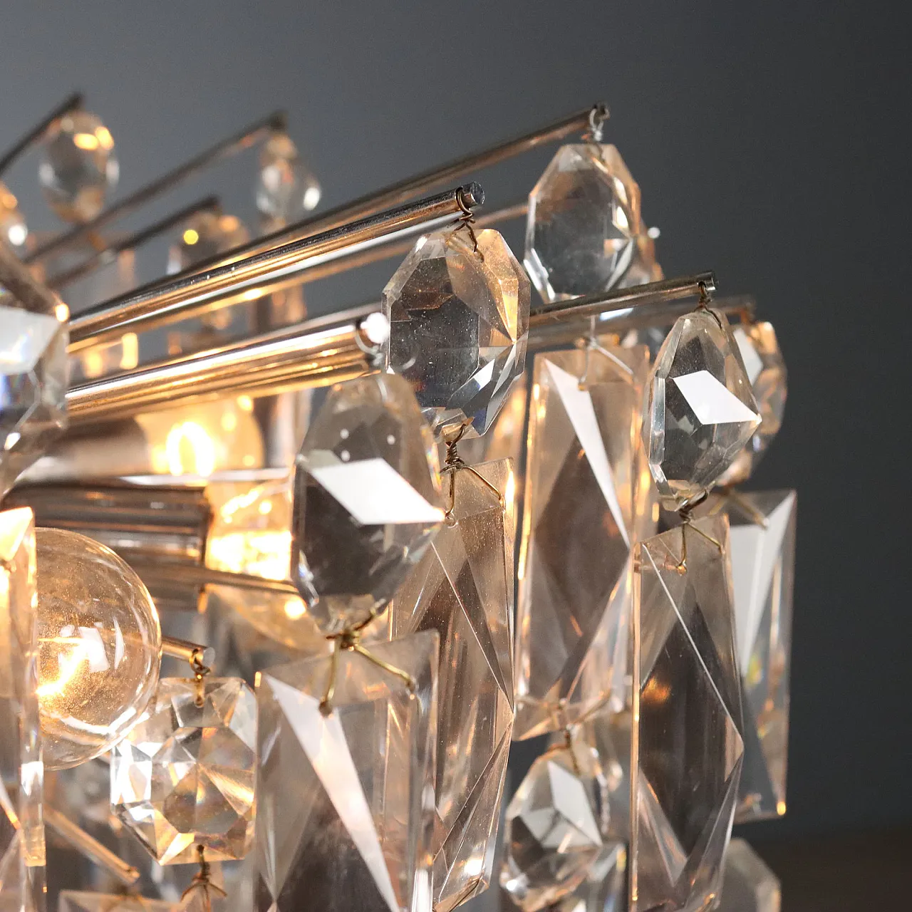 Lamp with glass pendants, 1970s 7