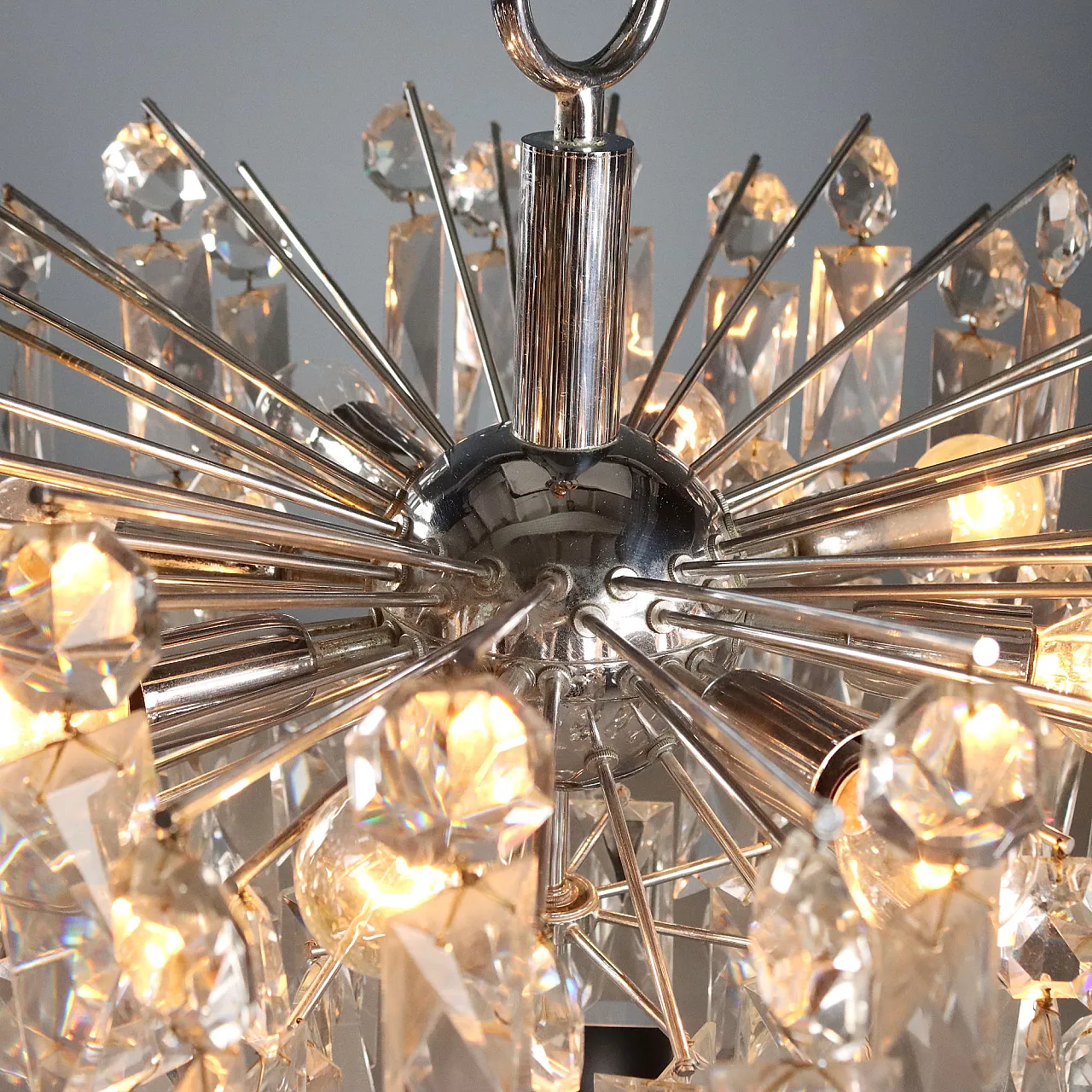 Lamp with glass pendants, 1970s 8