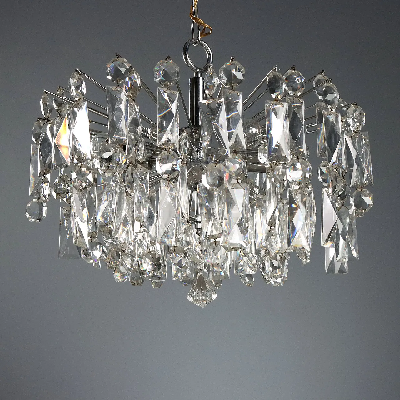 Lamp with glass pendants, 1970s 9