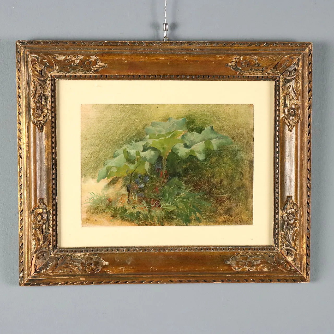 Painting by Giuseppe Palizzi, oil on cardboard, 19th century 1