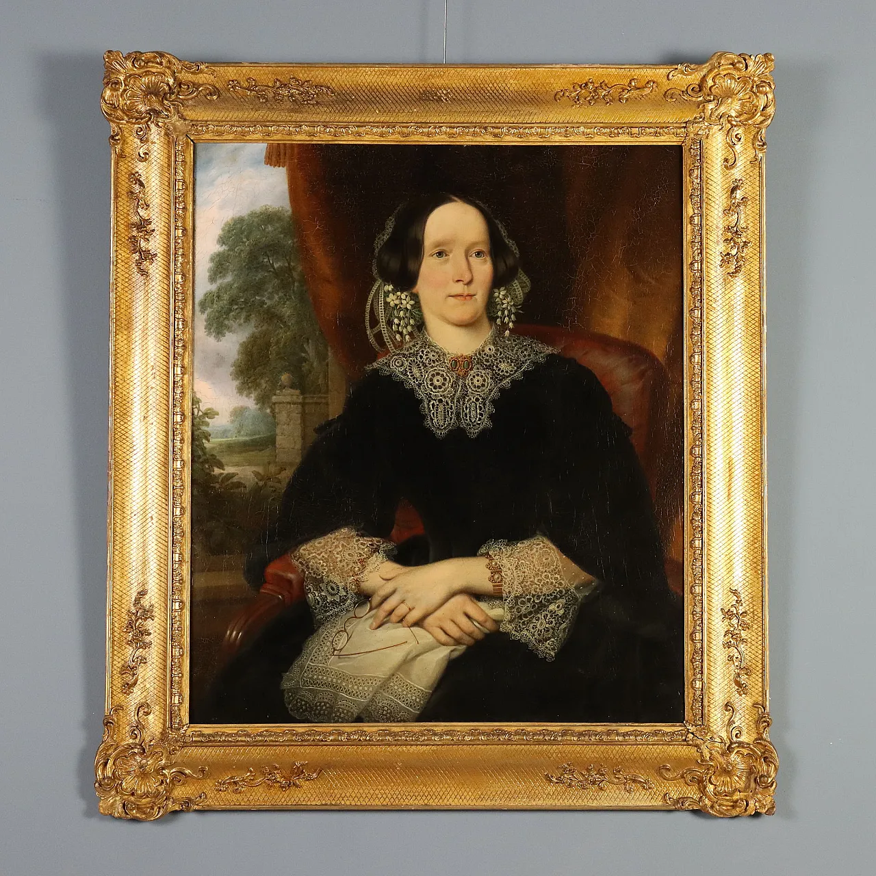 Portrait of a Lady, oil on canvas, 19th century 1