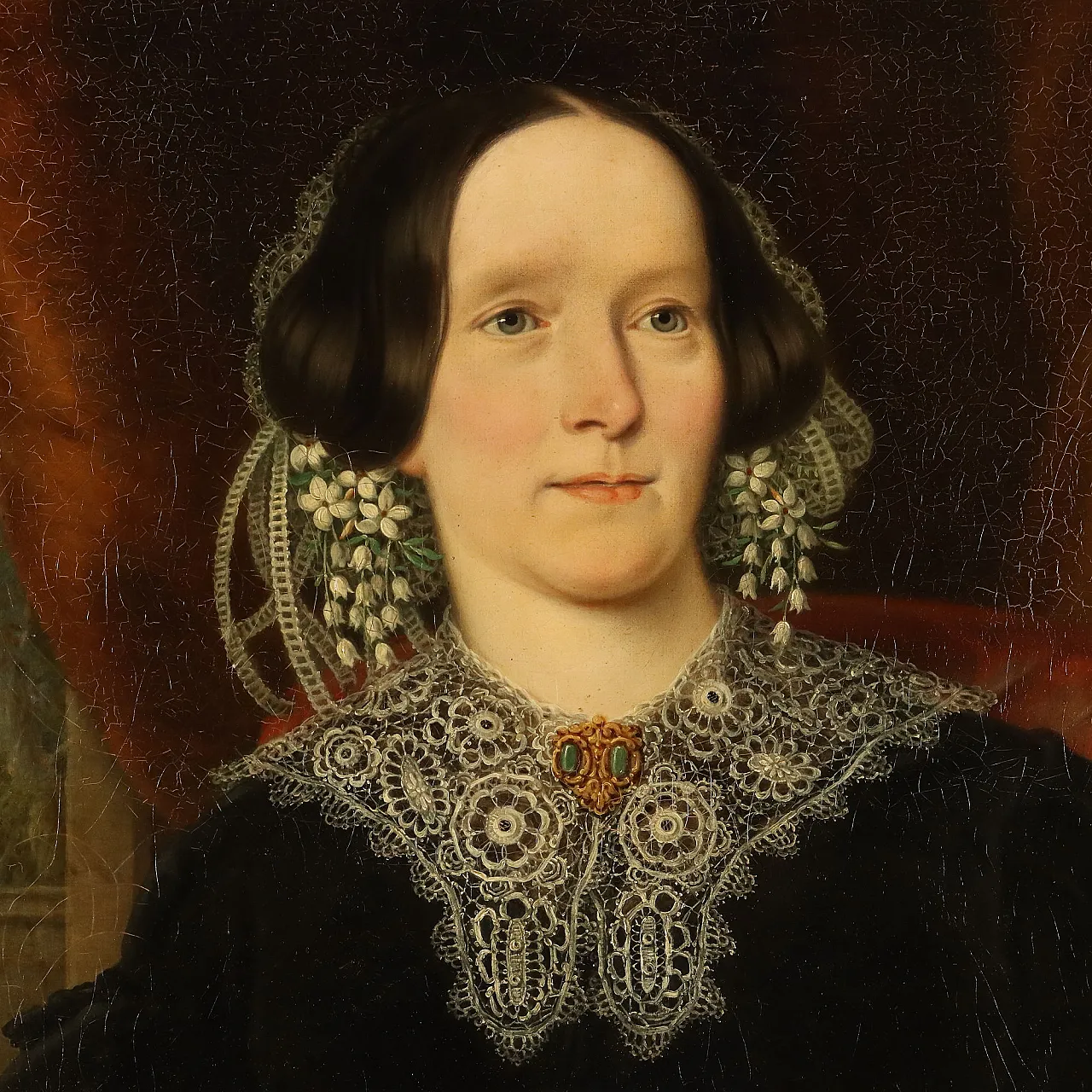Portrait of a Lady, oil on canvas, 19th century 4