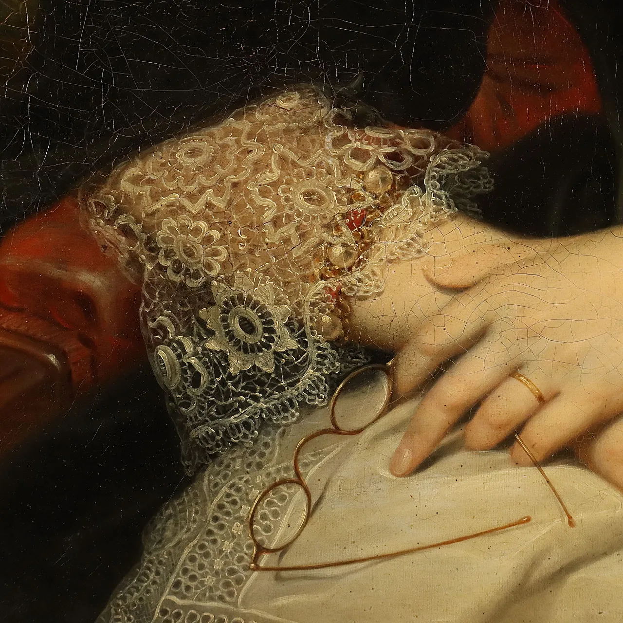 Portrait of a Lady, oil on canvas, 19th century 7