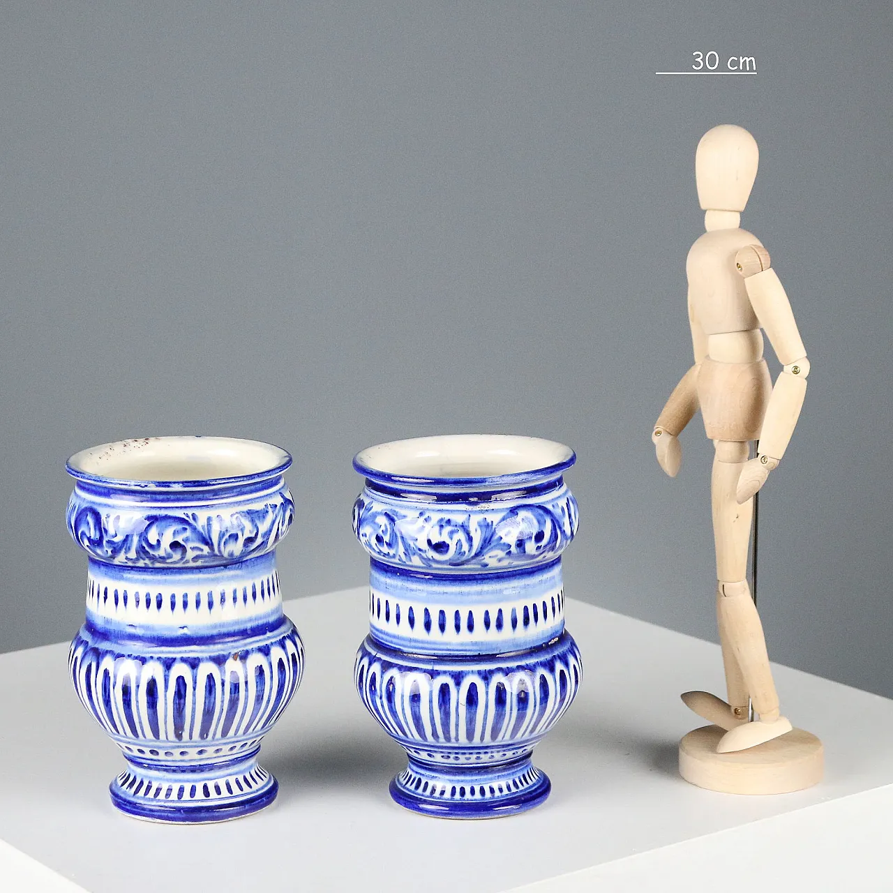 Coppia Albarelli in Maiolica di Lodi, '900 2