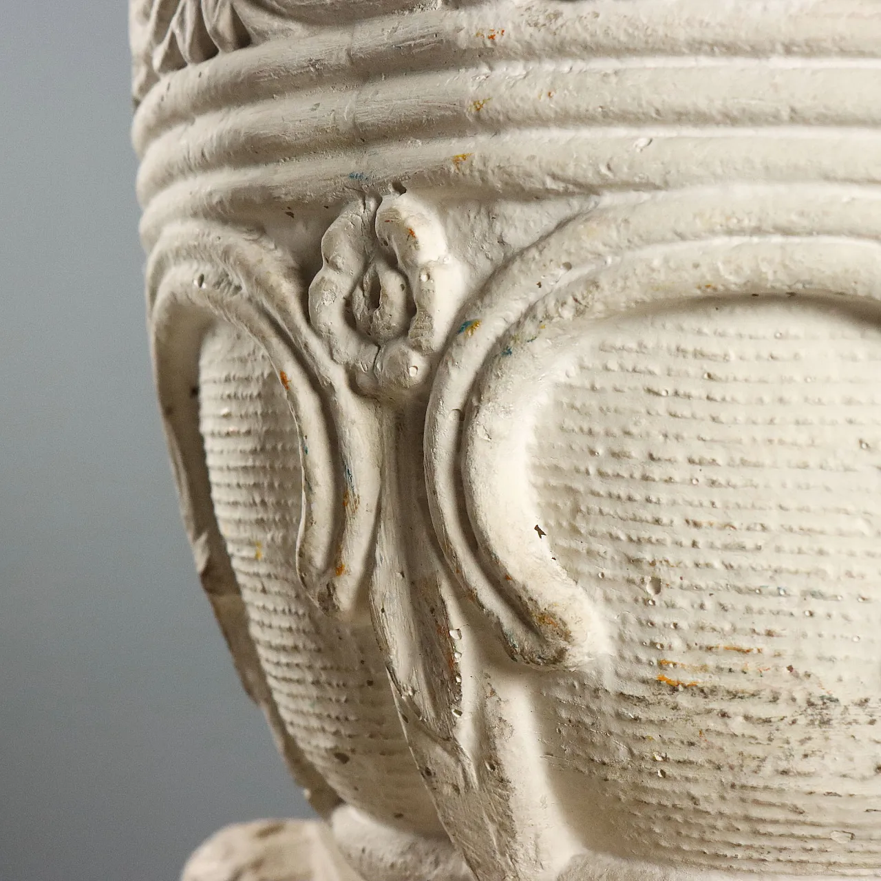 Stone column with decorated vase, 20th century 6