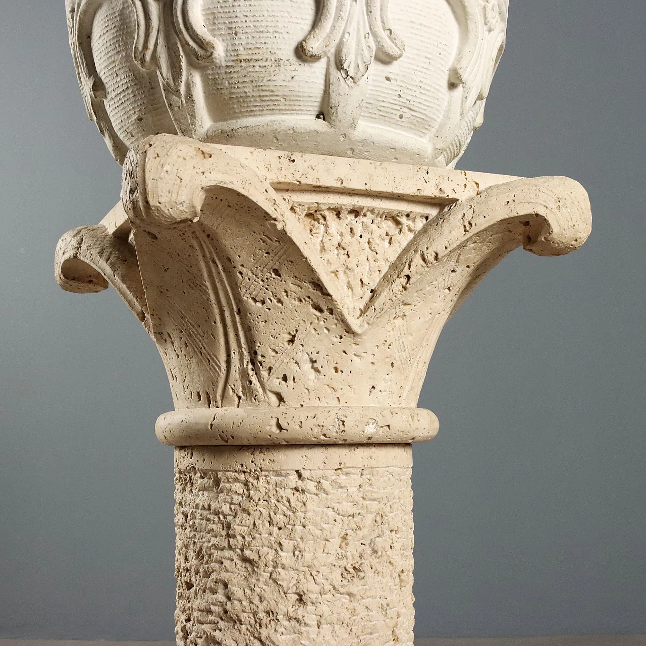 Stone column with decorated vase, 20th century 9