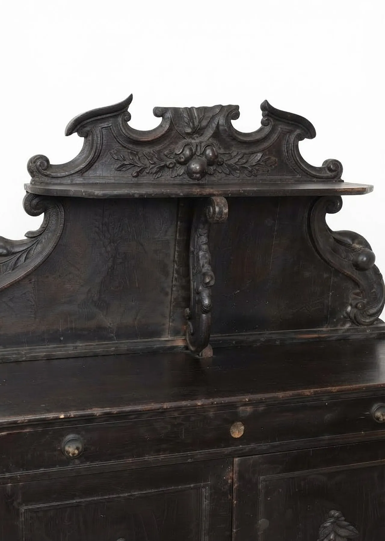Black wood sideboard with stand, 19th century 3