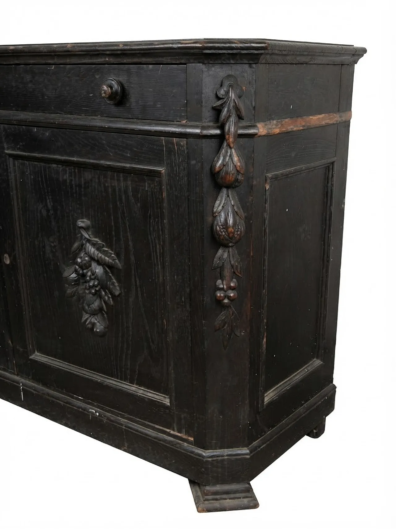 Black wood sideboard with stand, 19th century 4