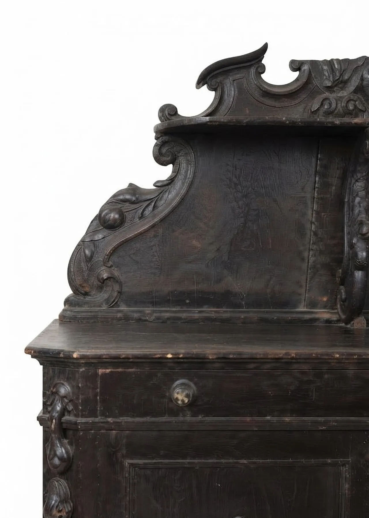 Black wood sideboard with stand, 19th century 7