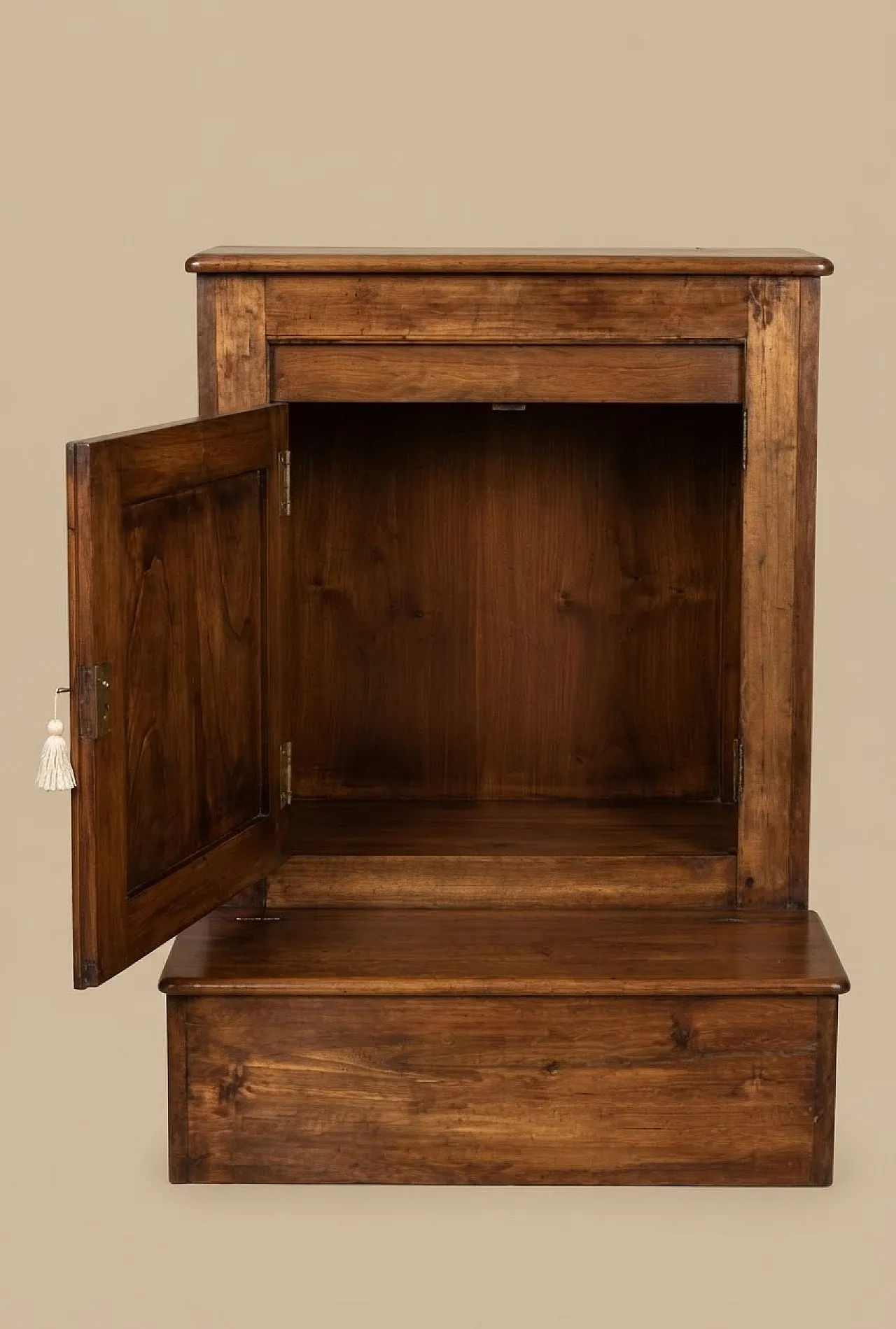 Poplar kneeler with retractable mirror, 19th century 5