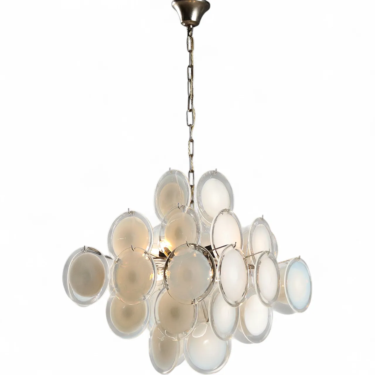 Pendant lamp with Murano glass discs, 1970s 11
