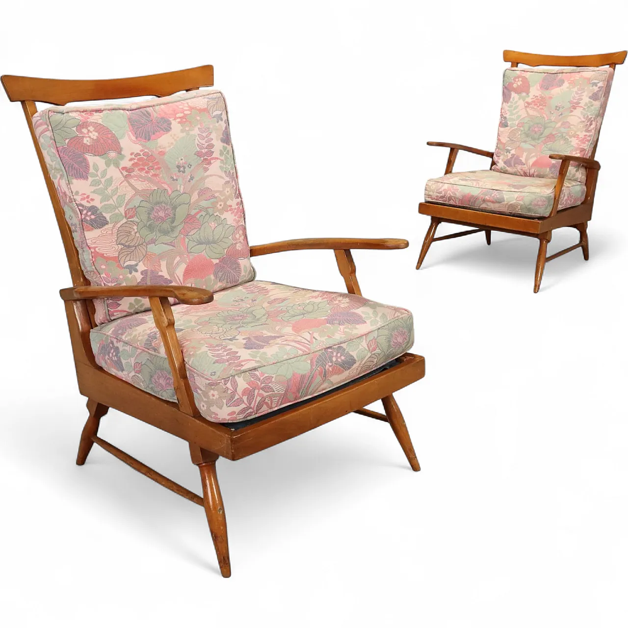 Pair of reclining chairs by Camea, 1950s 11