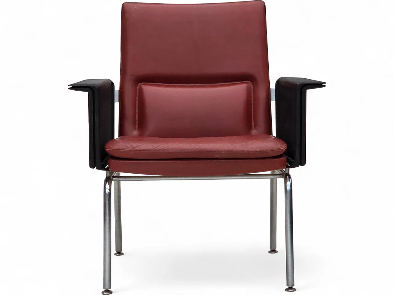1970s, Danish armchair by Arne Vodder, furniture leather. 22