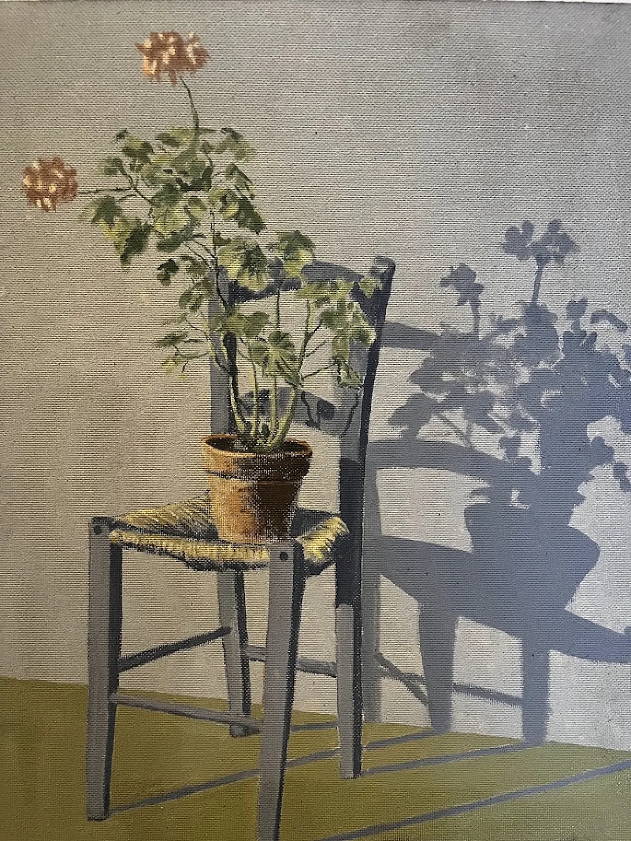 Vinicio Faccincani, The Old Chair in the Sun, oil on panel, 1974 2